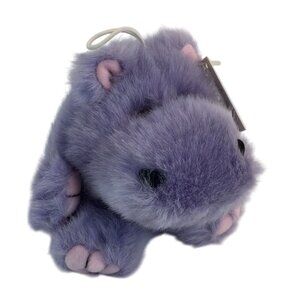 MJC Purr-fection Purple Hippopotamus Plush 5" Stuffed Animal Toy Vintage 1997‎